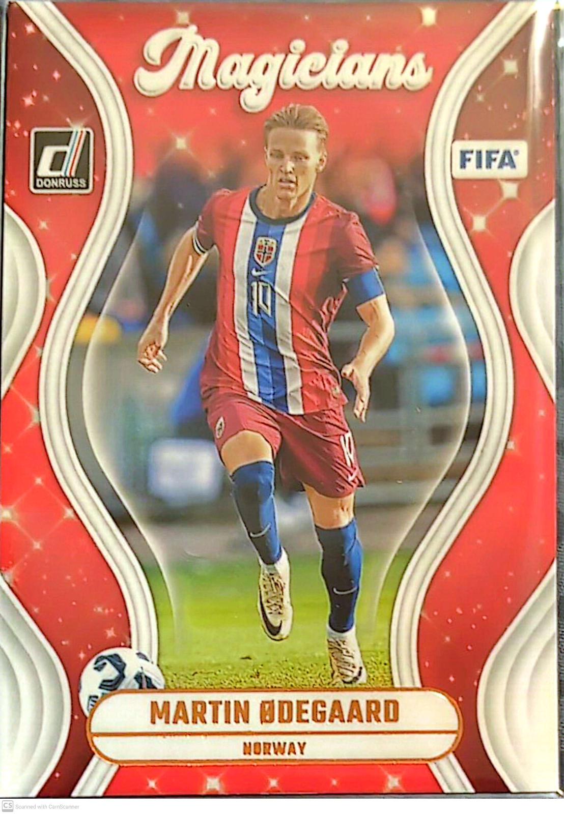 Martin Odegaard #4 Soccer Cards 2024 Panini Donruss Magicians