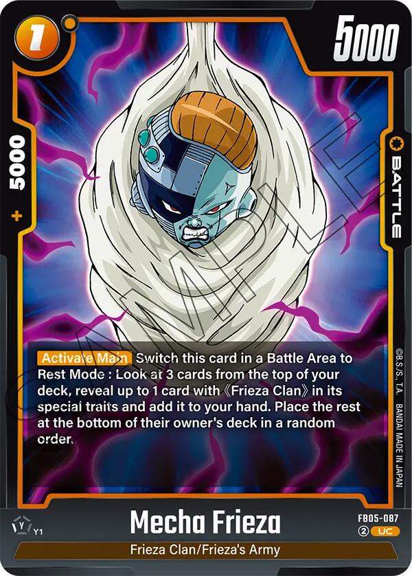 Mecha Frieza FB05-087 Dragon Ball Fusion World New Adventure
