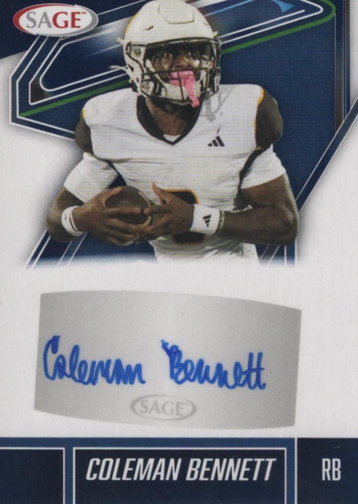 Coleman Bennett #A-CB3 2026 SAGE Football Autographs