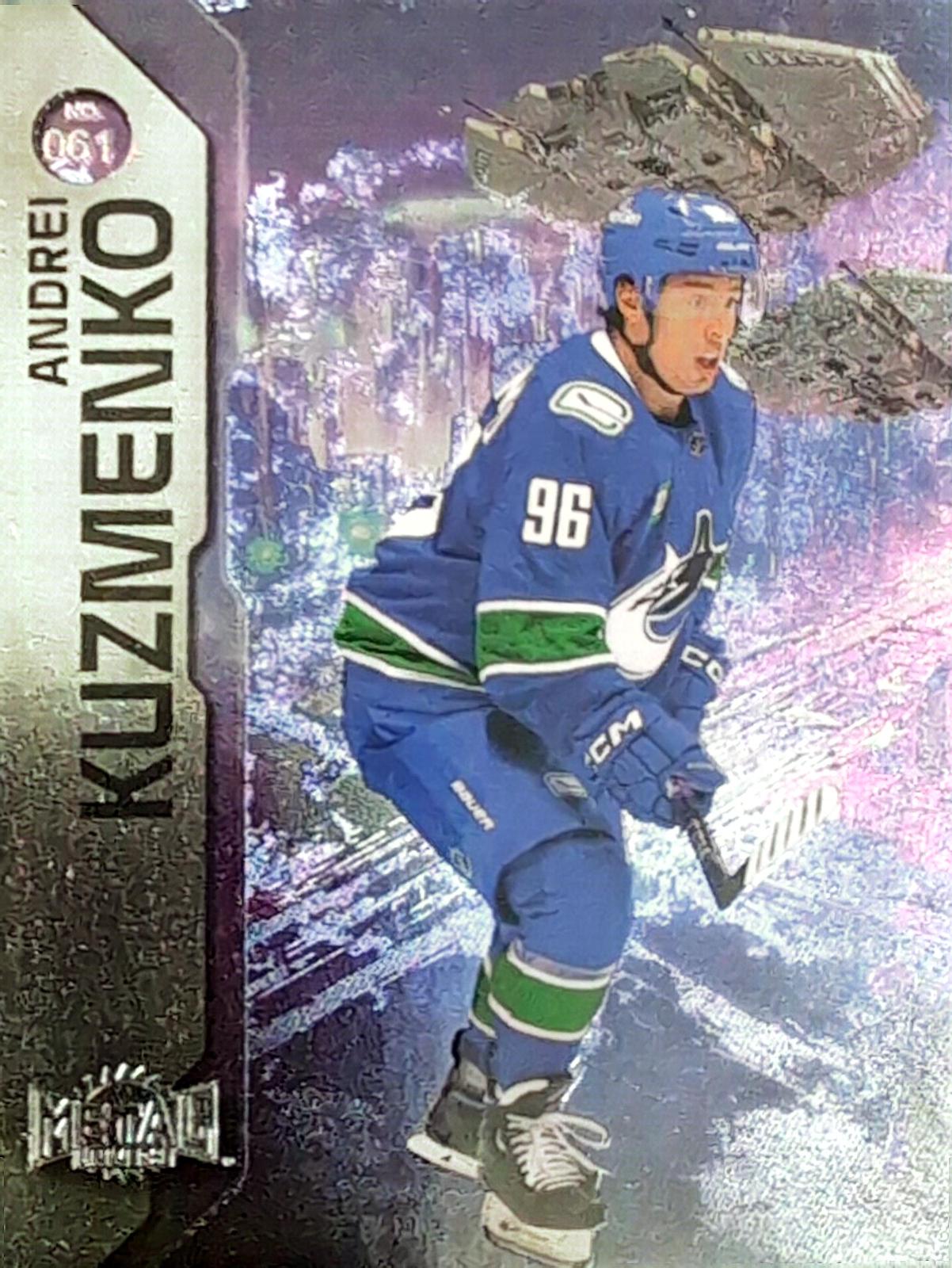 Andrei Kuzmenko #61 Hockey Cards 2023 SkyBox Metal Universe