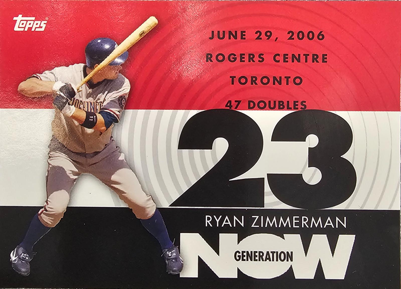 Ryan Zimmerman #GN 241 Baseball Cards 2007 Topps Generation Now