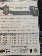 REAR | Dontrelle Willis Baseball Cards 2008 SP Authentic
