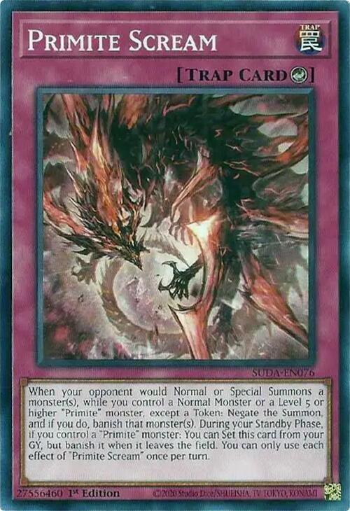 Primite Scream SUDA-EN076 YuGiOh Supreme Darkness