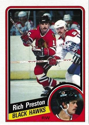 Rich Preston #34 Hockey Cards 1984 Topps