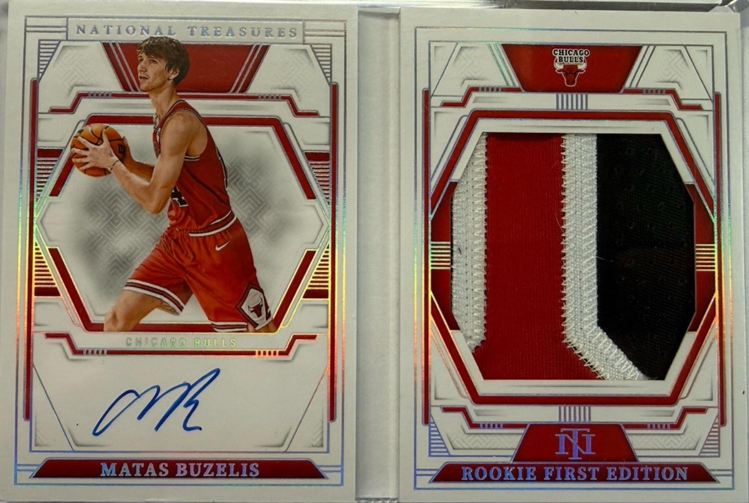 Matas Buzelis #7 2024-25 Panini National Treasures Basketball Treasures Autographs Booklet