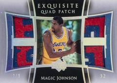 Magic Johnson #E4P-MA Basketball Cards 2004 Upper Deck Exquisite Collection Patch Quad Prices