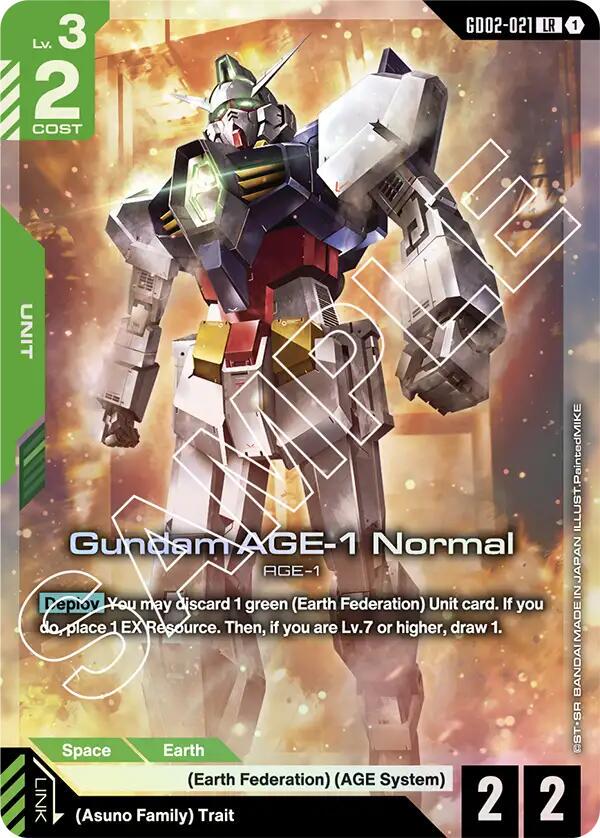 Gundam AGE-1 Normal [Holo] #GD02-021 Prices | Gundam Dual Impact