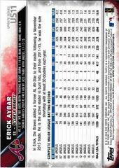Back Of Card | Erick Aybar Baseball Cards 2016 Topps Update