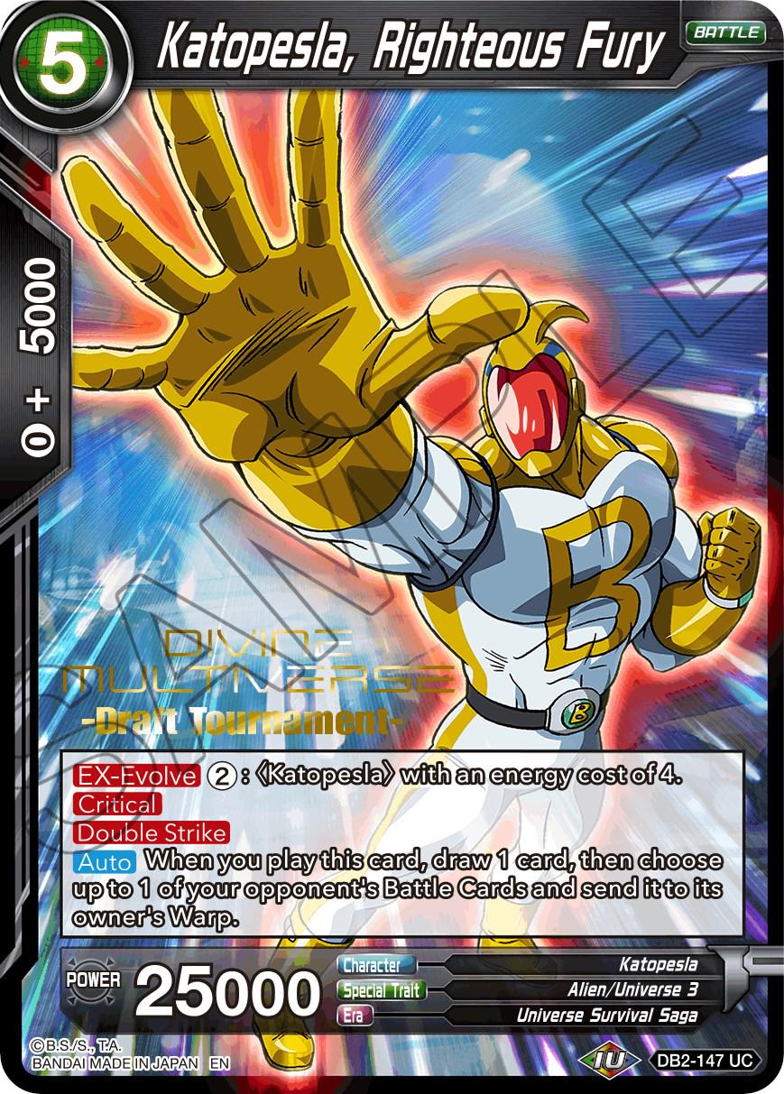 Katopesla, Righteous Fury DB2-147 Dragon Ball Super Divine Multiverse Release Promos