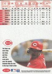 Back Of Card Curtis Goodwin U120 | Curtis Goodwin Baseball Cards 1996 Fleer Update
