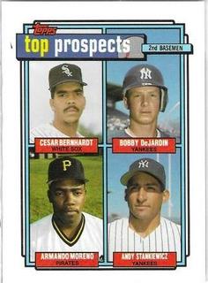1992 Top Prospects 2nd Basemen: Cesar Bernhardt / Bobby DeJardin / Armando Moreno / Andy Stankiewicz