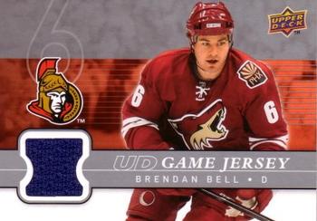 Brendan Bell #GJ-BE 2008-09 Upper Deck Hockey UD Game Jerseys