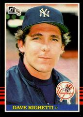 Dave Righetti #336 Baseball Cards 1985 Donruss Prices
