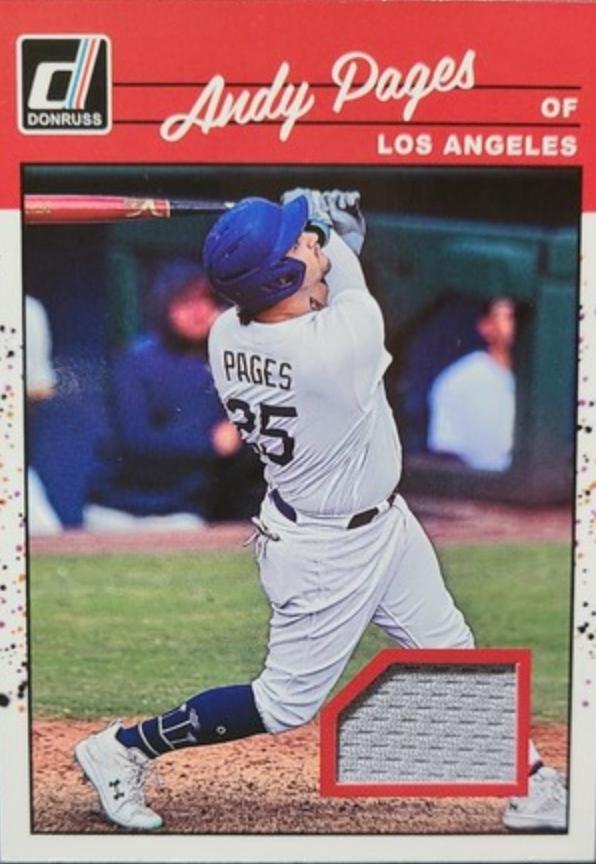 Andy Pages #90M-AP Baseball Cards 2023 Panini Donruss Retro 1990 Materials