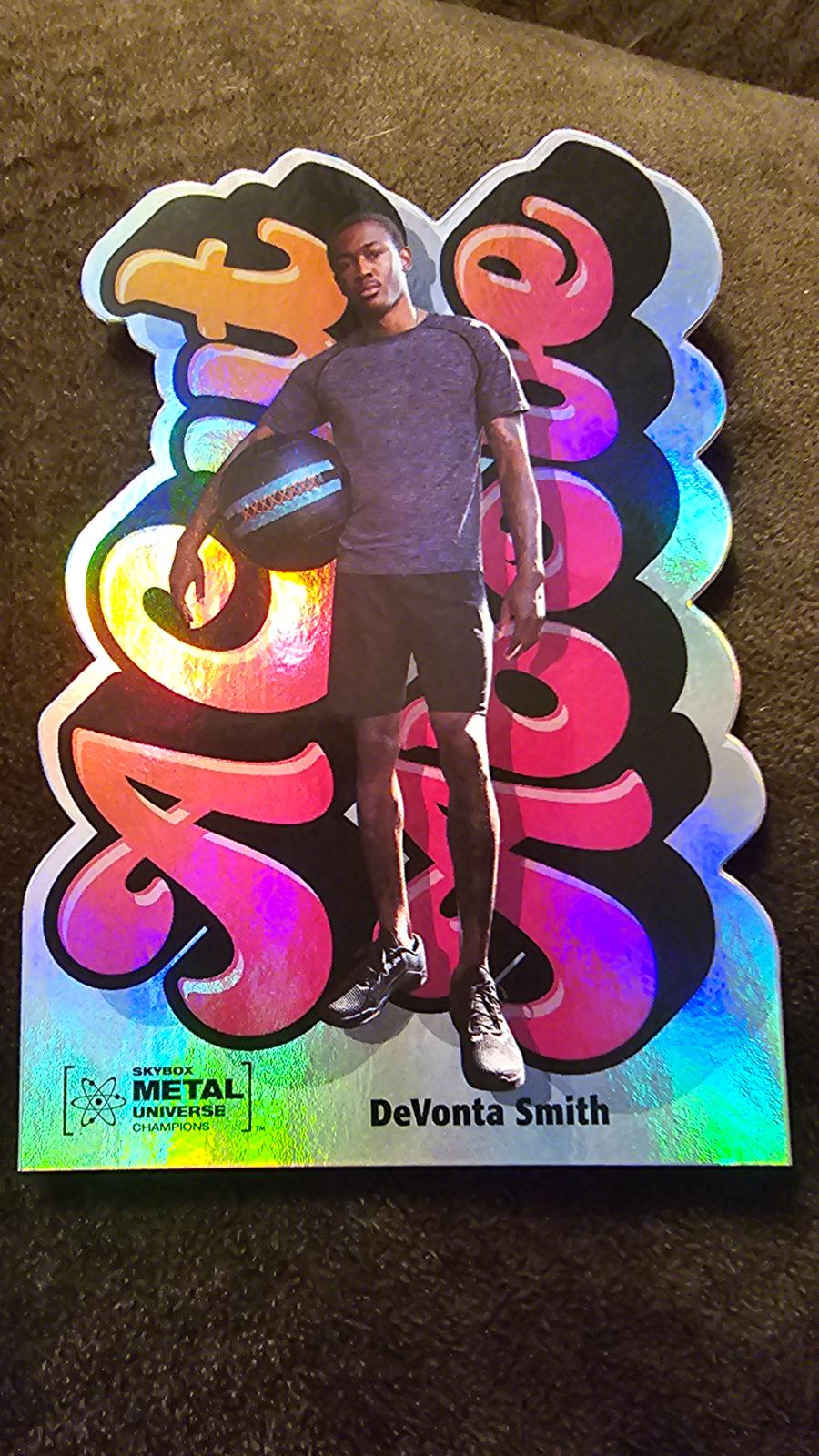 DeVonta Smith #ACA-18 2021 Skybox Metal Universe Champions A Cut Above Basketball