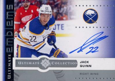 Jack Quinn #UE-JQ 2024 Ultimate Collection Emblems Autograph Hockey