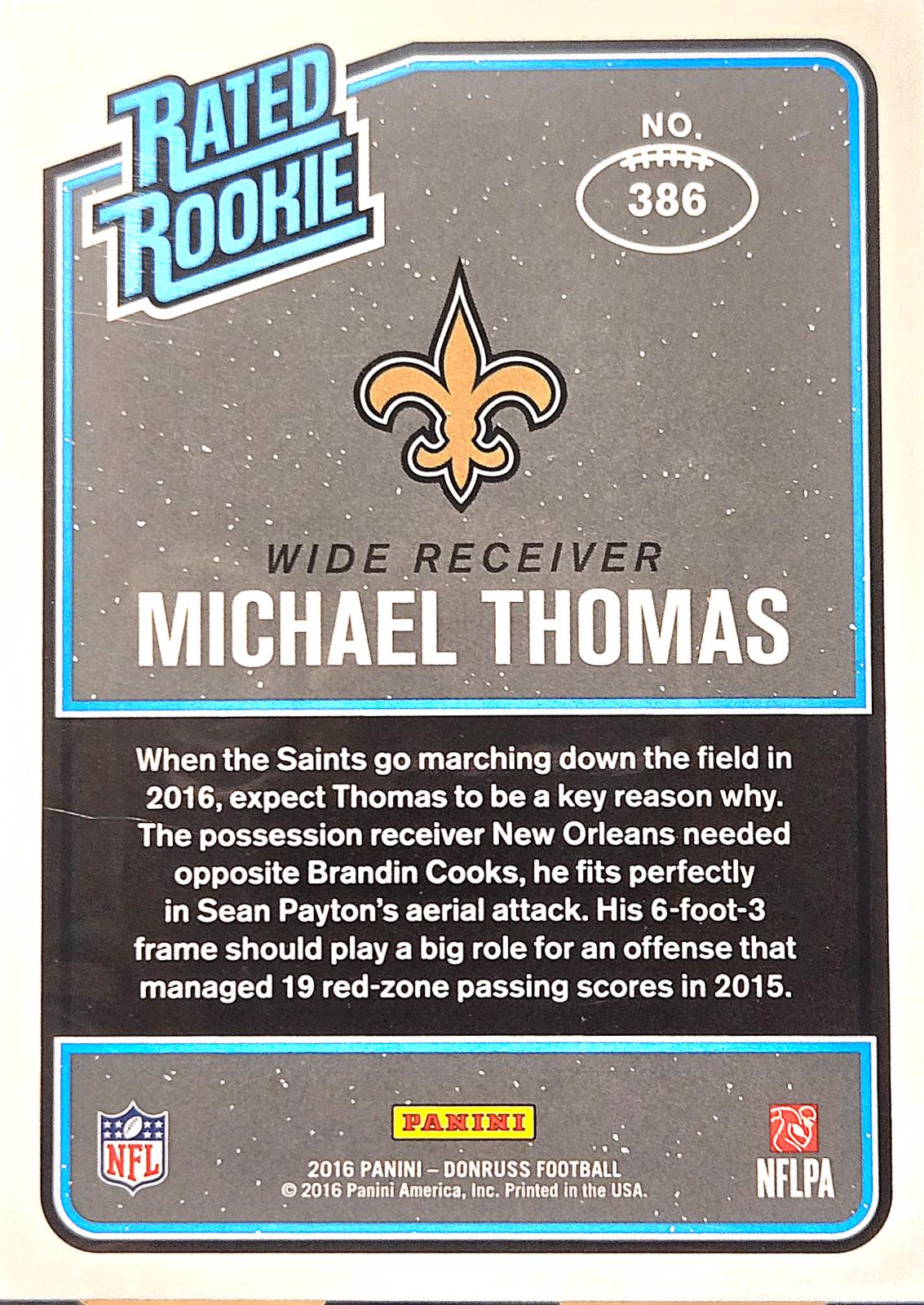 Michael Thomas #386 Prices [Rookie] | 2016 Panini Donruss | Football Cards