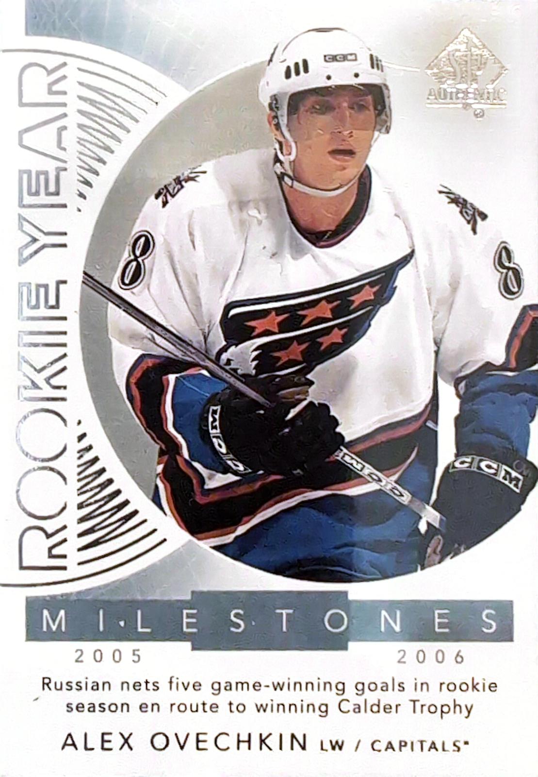Alex Ovechkin #RYM-AO Hockey Cards 2017 SP Authentic Rookie Year Milestones
