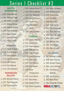 Checklist: David Robinson