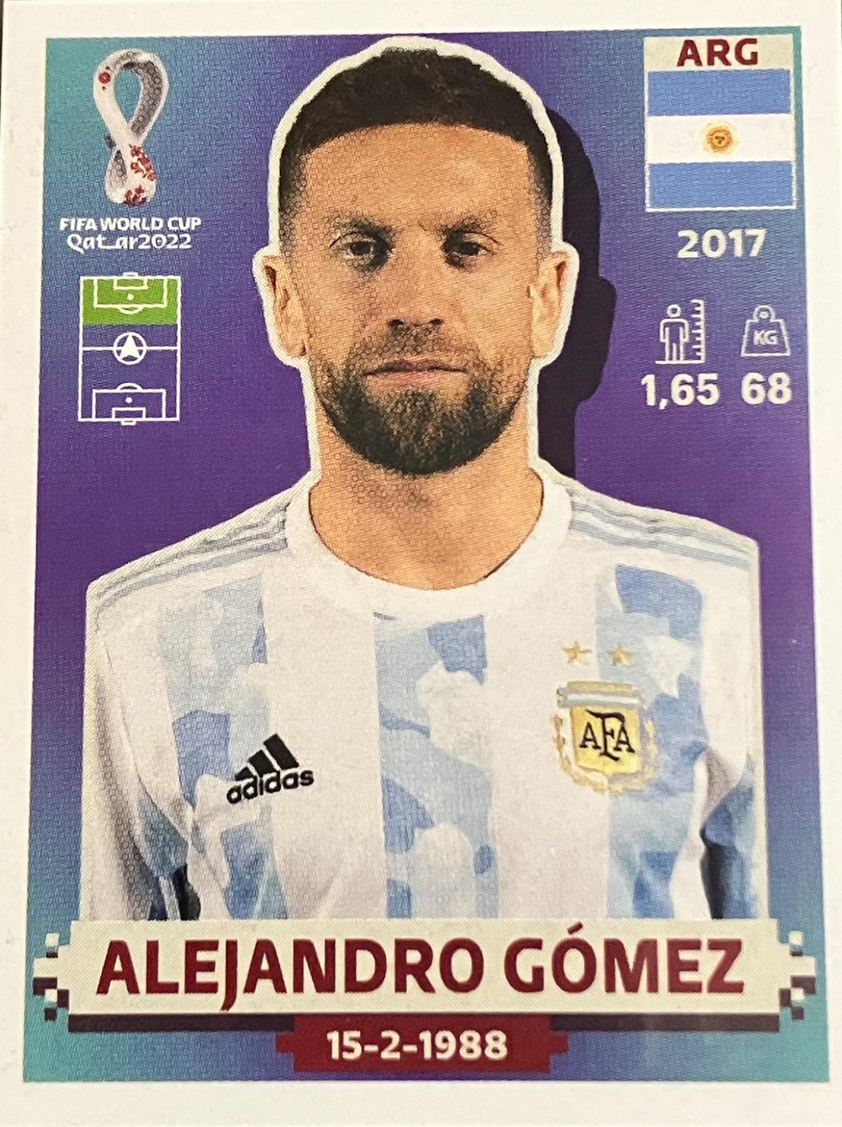 Alejandro Gomez #ARG17 2022 Panini World Cup Qatar Stickers Soccer