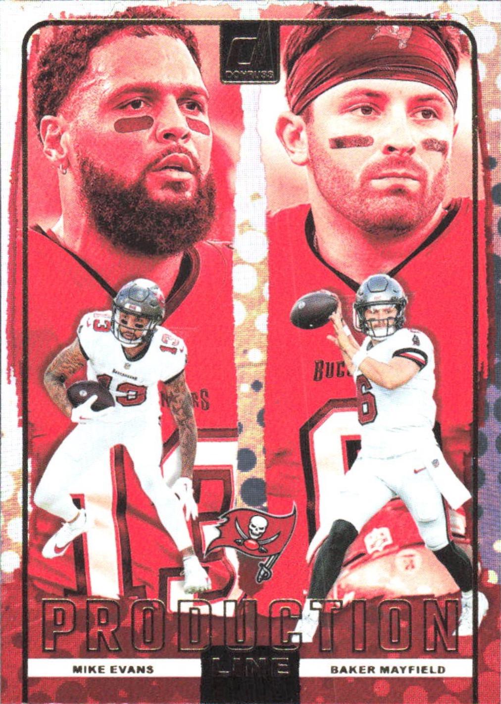 Baker Mayfield / Mike Evans #5 Football Cards 2024 Panini Donruss Production Line