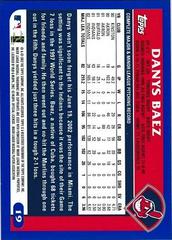Back Of Card | Danys Baez Baseball Cards 2003 Topps