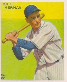 Billy Herman #227 1983 Galasso 1933 Goudey Reprint Baseball