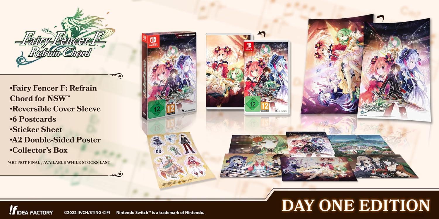 Carátula de Fairy Fencer F: Refrain Chord Day One Edition para Switch (edición PAL España)