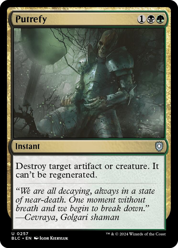 Putrefy #257 Magic Bloomburrow Commander
