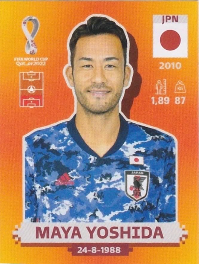 Maya Yoshida #JPN8 2022 Panini World Cup Qatar International Edition Sticker Soccer