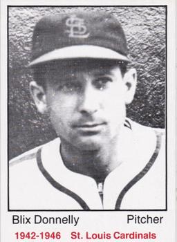 Blix Donnelly #60 1983 Tcma 1942 46 St Louis Cardinals Baseball