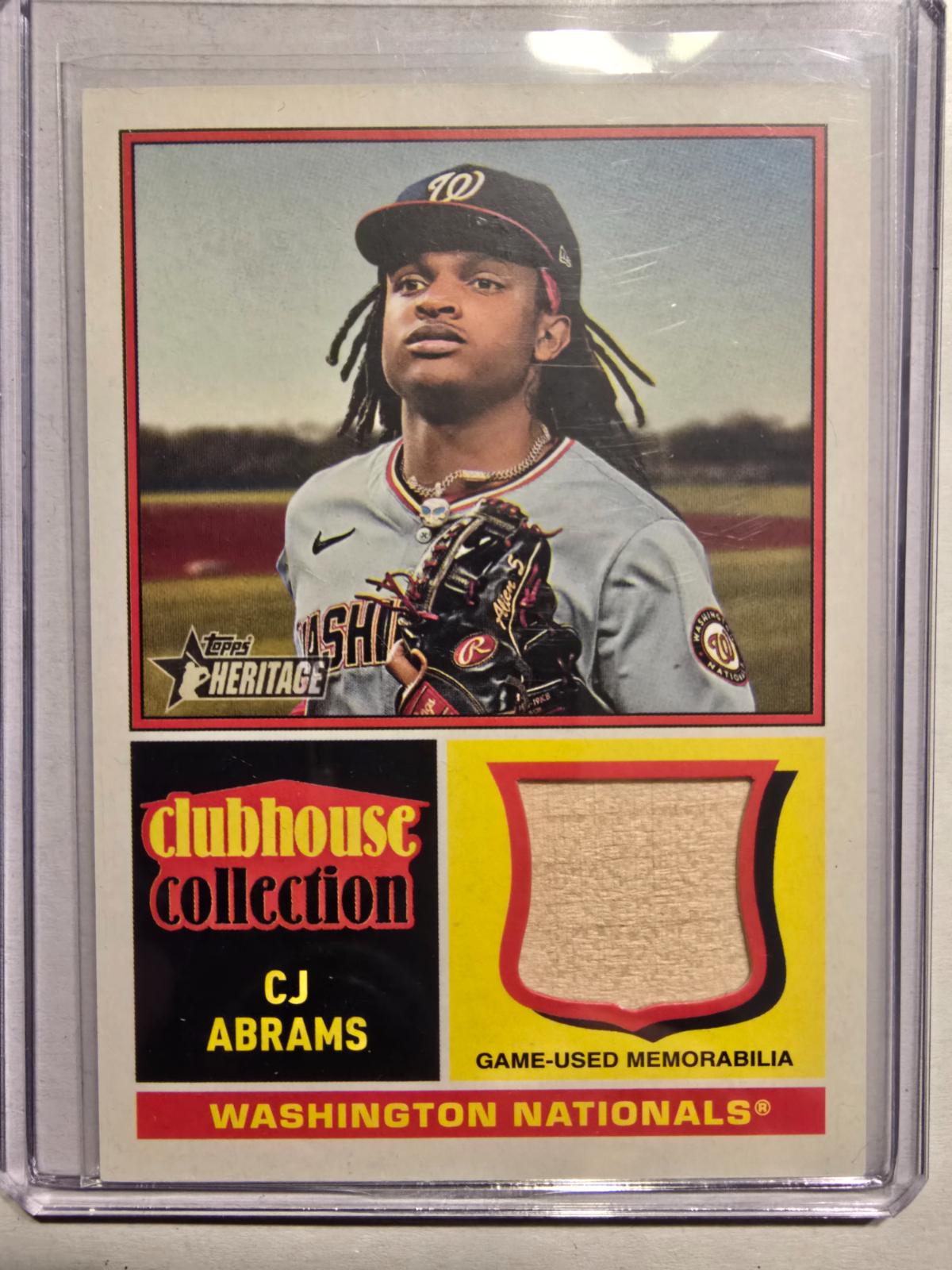Cj Abrams #CCR-CA Baseball Cards 2025 Topps Heritage Clubhouse Collection Relic