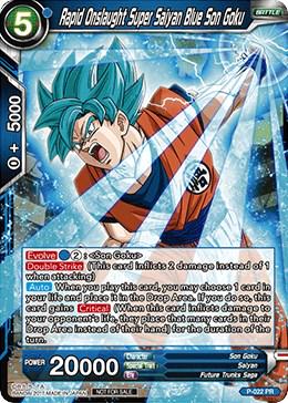 Rapid Onslaught Super Saiyan Blue Son Goku P-022 Dragon Ball Fusion World Promos