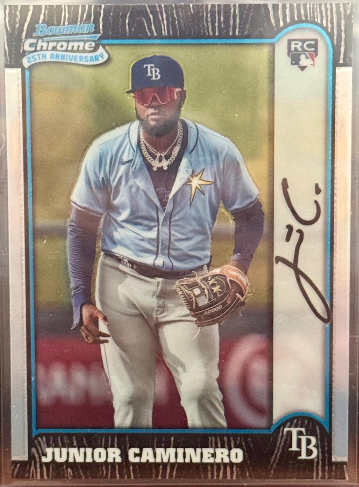 Junior Caminero #BC25-7 Baseball Cards 2024 Bowman Chrome 25th Anniversary