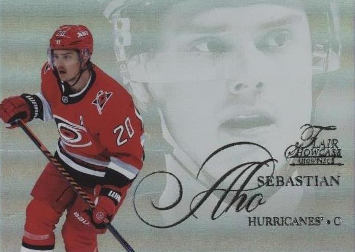 Sebastian Aho #2 2023 Fleer Ultra Flair Showcase Showpiece Hockey