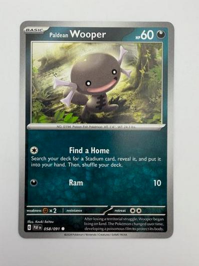 Paldean Wooper #58 photo