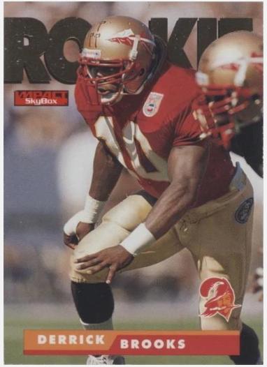 Derrick Brooks #190 1995 Skybox Impact Football