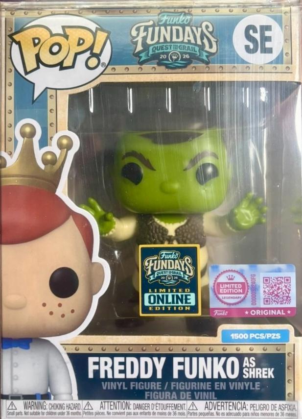 Freddy Funko As Shrek #SE San Diego Comic-Con Funko Pop box and figure