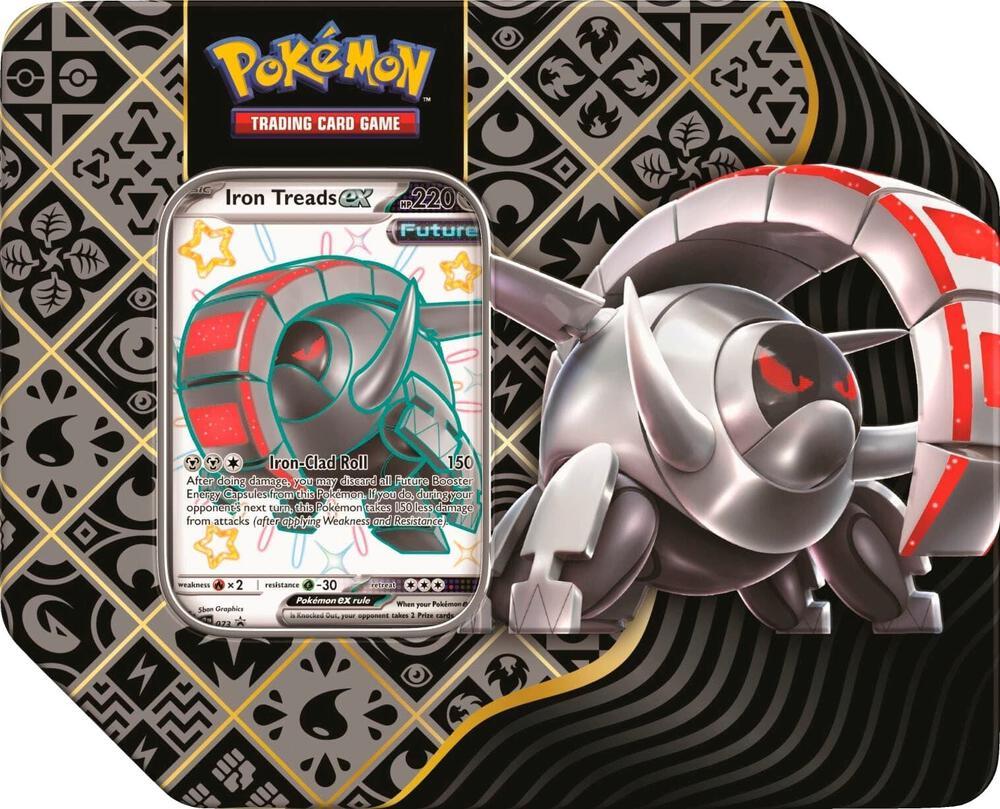 Sealed Iron Treads Ex Tin Pokemon Paldean Fates