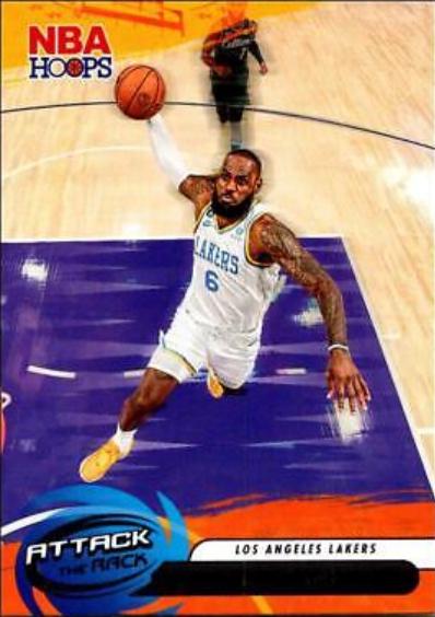 LeBron James #6 Basketball Cards 2023 Panini Hoops Attack the Rack