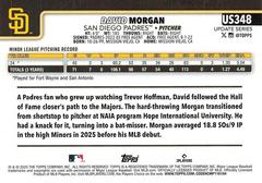 Back Of Card | David Morgan Baseball Cards 2025 Topps Update