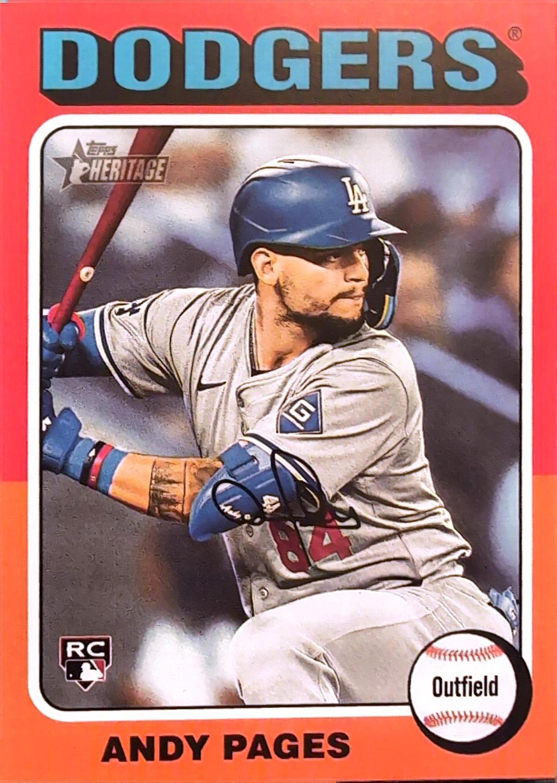 Andy Pages #696 Baseball Cards 2024 Topps Heritage