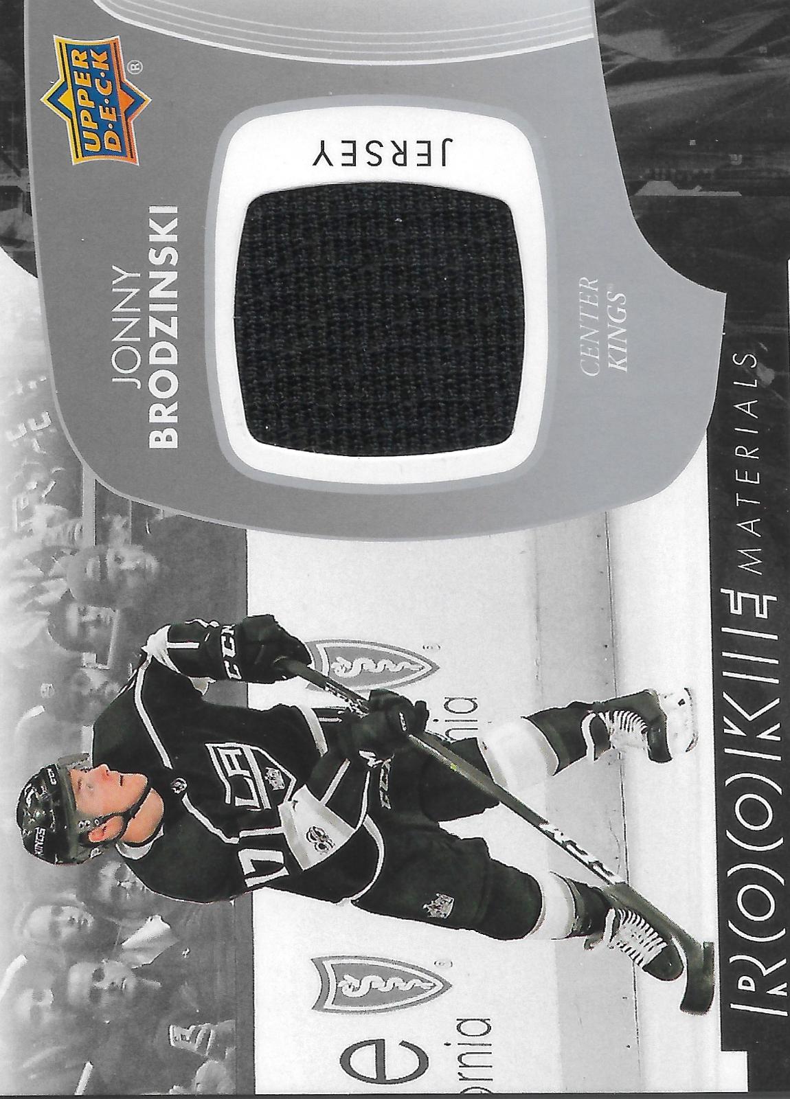 Jonny Brodzinski #RM-JB 2017-18 Upper Deck Hockey Rookie Materials