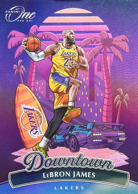 LeBron James #17 Basketball Cards 2023 Panini One and One Downtown