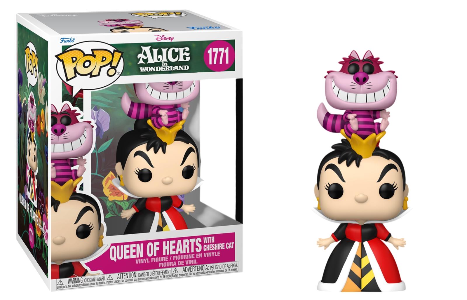 Queen Of Hearts With Cheshire Cat #1771 Alice in Wonderland Funko Pop box and figure