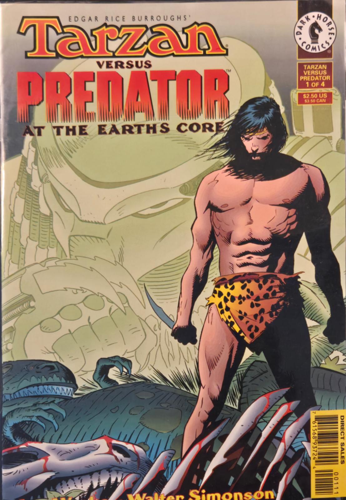 Tarzan Versus Predator At The Earth's Core #1 (1996) Comic Books Tarzan Versus Predator At The Earth's Core