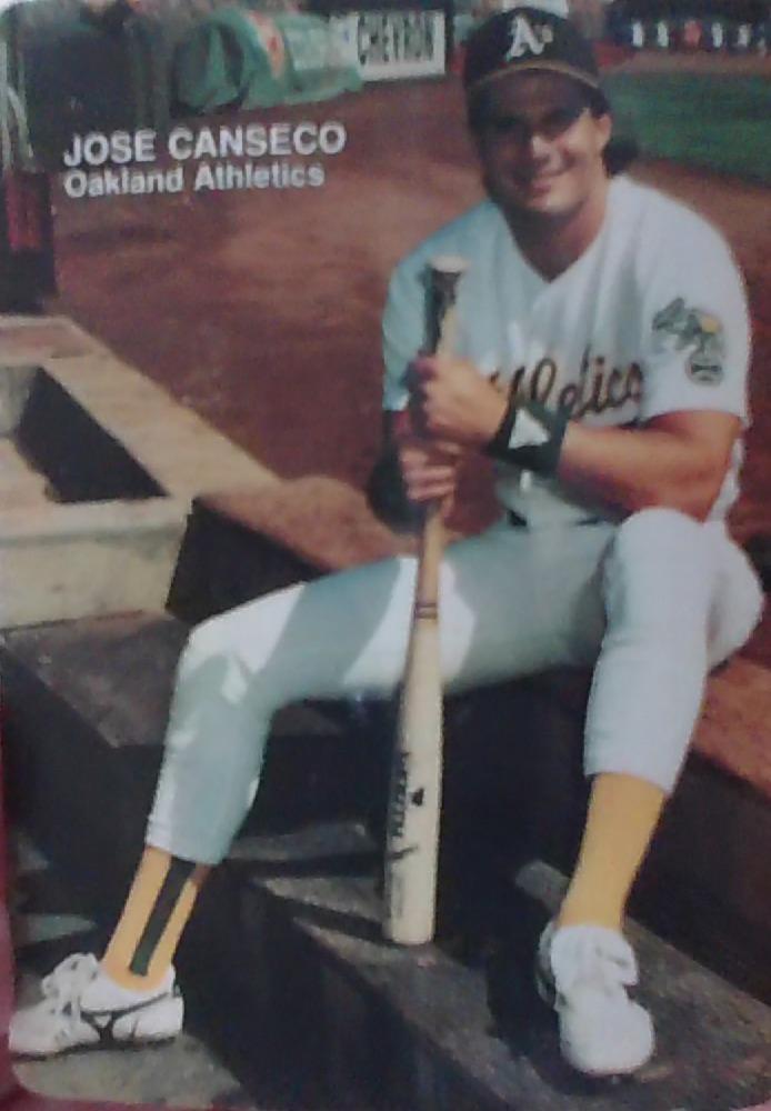Jose Canseco #4 1990 Mothers Cookies Baseball