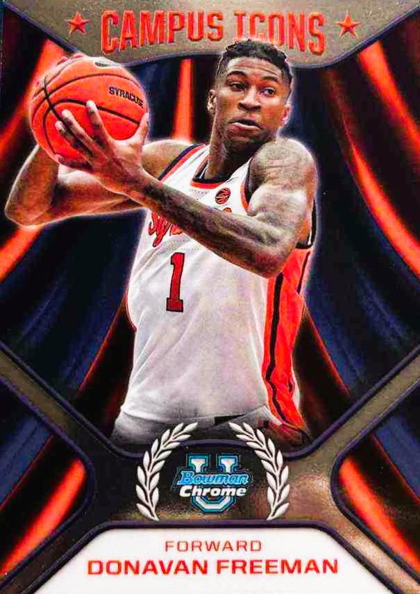 Donavan Freeman #CI-7 Basketball Cards 2024 Bowman Chrome University Campus Icons