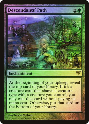 Descendants' Path 1x FOIL AVR MTG Avacyn Restored Rare MINT green Descendants' Path 1x FOIL AVR MTG Avacyn Restored Rare MINT green