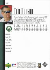 Back | Tim Hudson Baseball Cards 2001 Upper Deck